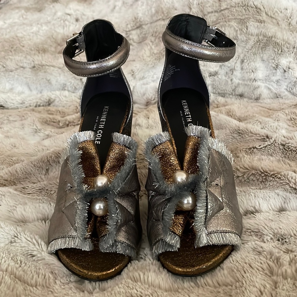 Silver and Gold with Pearl Embellishment Kenneth Cole Heels!